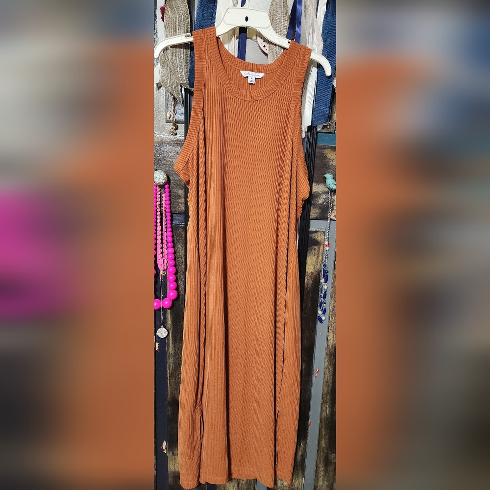 Plus Maxi Dress- Orange/Rust